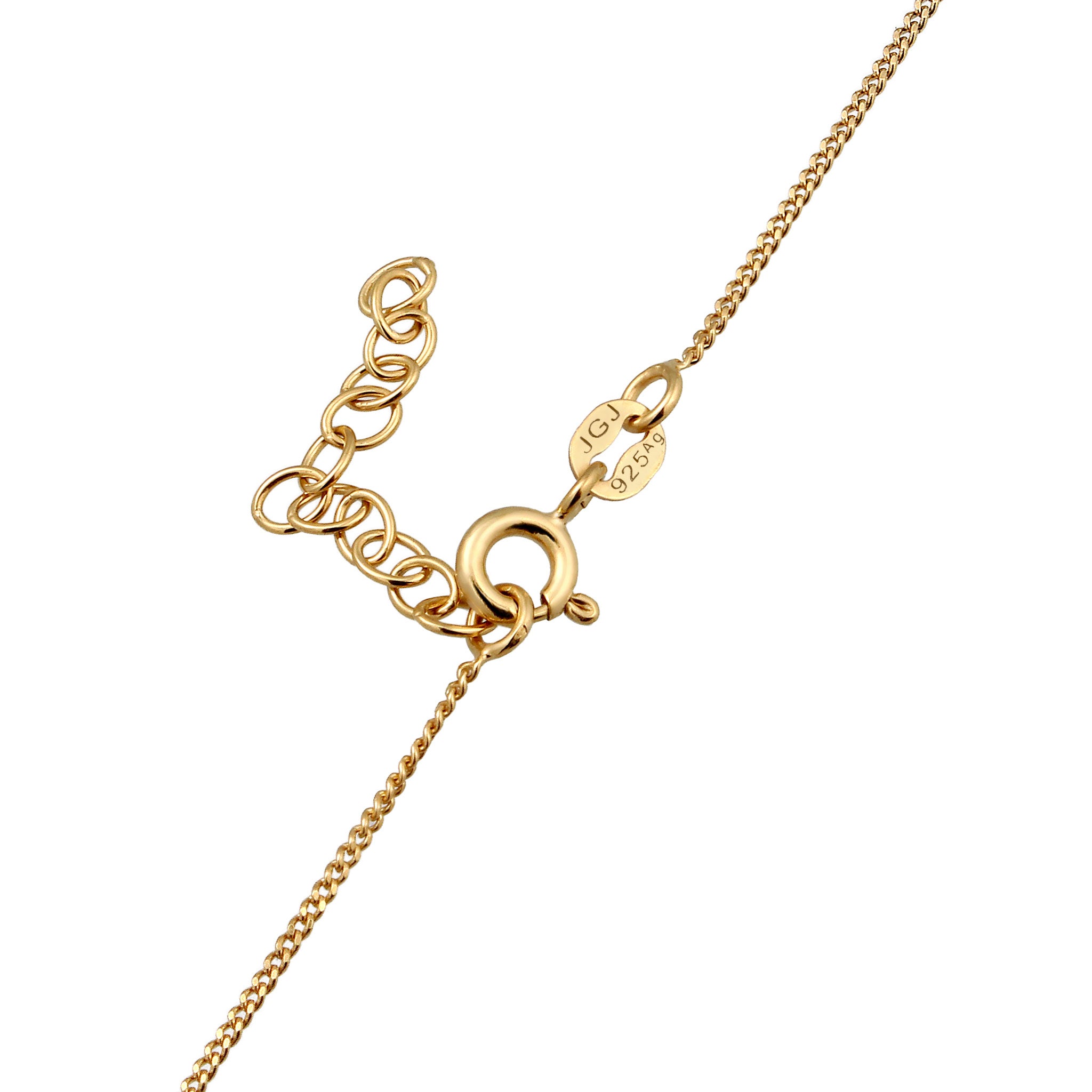 Gold - Elli | Halskette Choker | Granat (Dunkelrot) | 925 Sterling Silber vergoldet