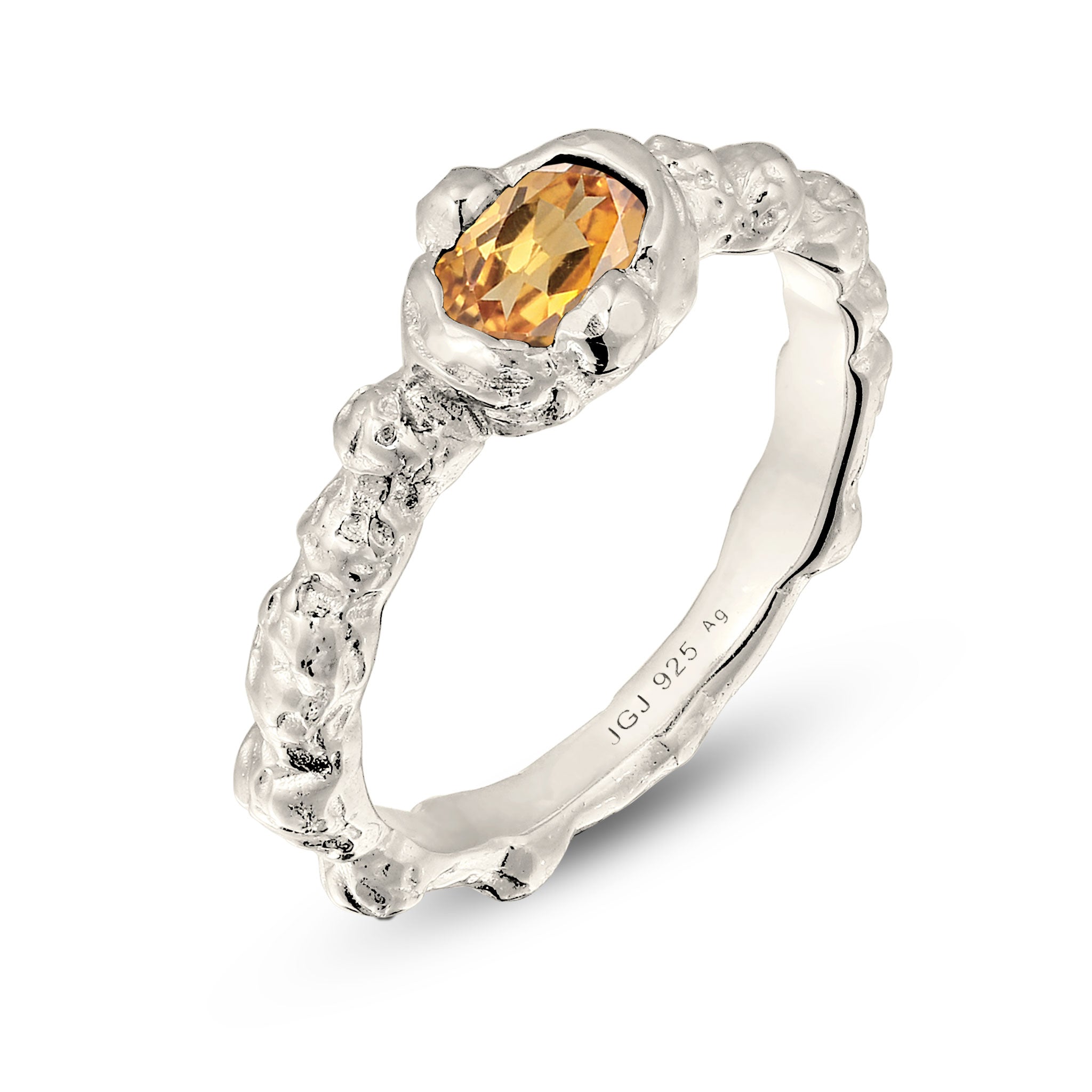 Silber - Elli | Ring | Citrin (Gelb) | 925 Sterling Silber