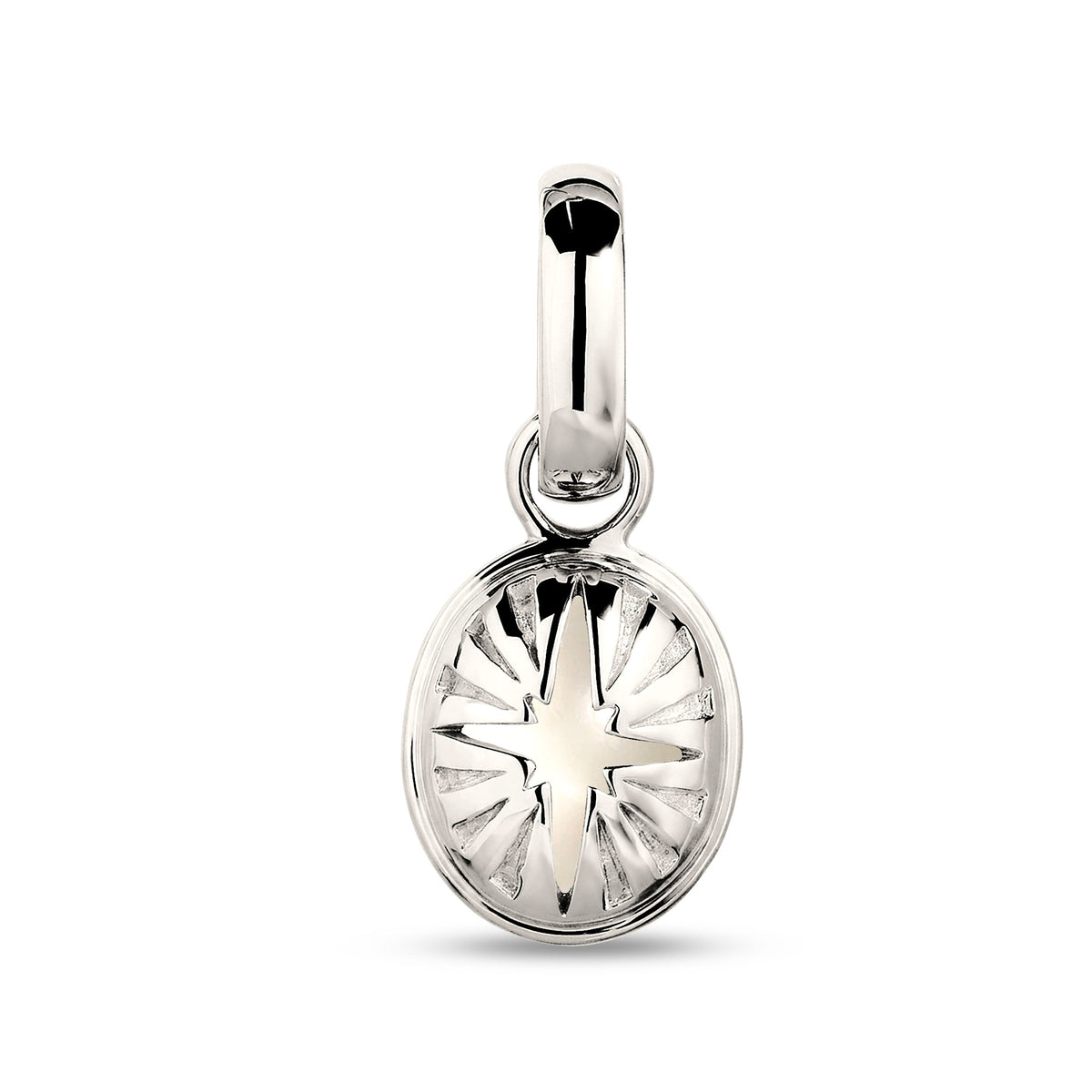 Silber - Elli | Charm Stern-Motiv | Mondstein (Weiß) | 925 Sterling Silber