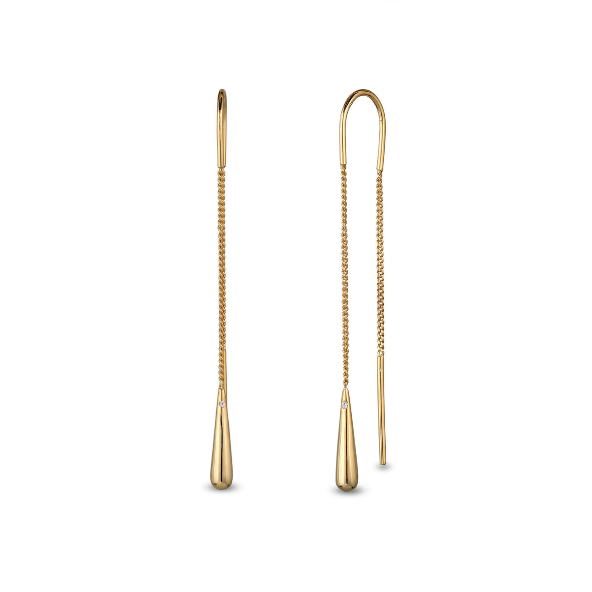 Gold - Elli | Ohrhänger Tropfen | Swarovski® Kristalle | 925 Sterling Silber vergoldet