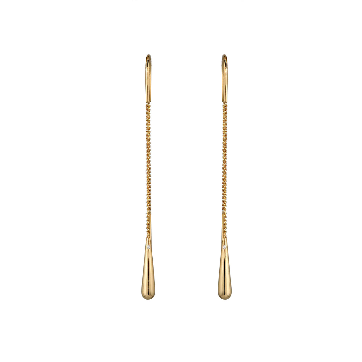 Gold - Elli | Ohrhänger Tropfen | Swarovski® Kristalle | 925 Sterling Silber vergoldet