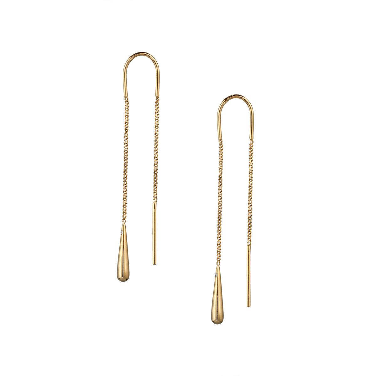 Gold - Elli | Ohrhänger Tropfen | Swarovski® Kristalle | 925 Sterling Silber vergoldet