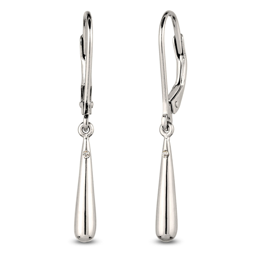 Silber - Elli | Ohrhänger Tropfen | Swarovski® Kristalle | 925 Sterling Silber