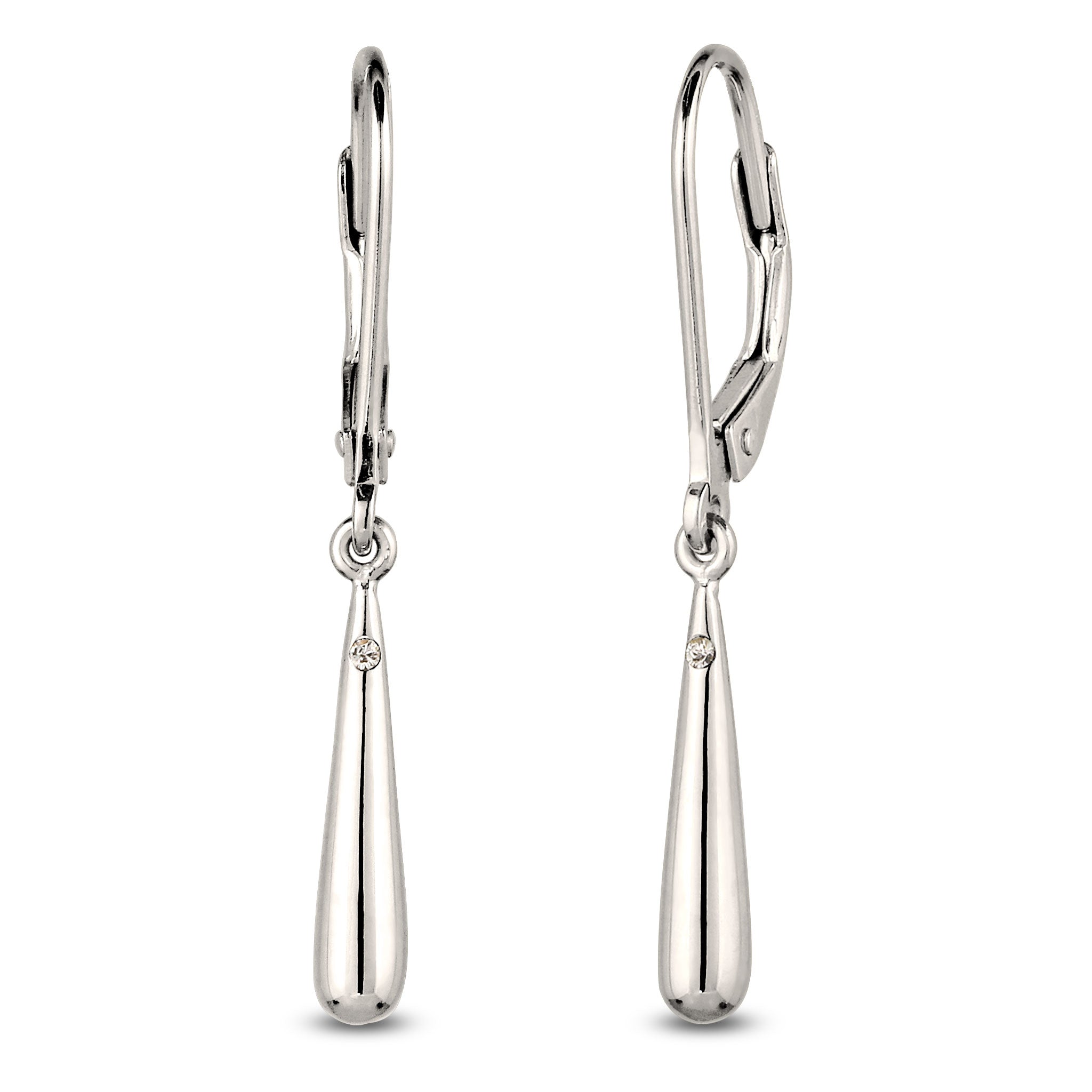 Silber - Elli | Ohrhänger Tropfen | Swarovski® Kristalle | 925 Sterling Silber
