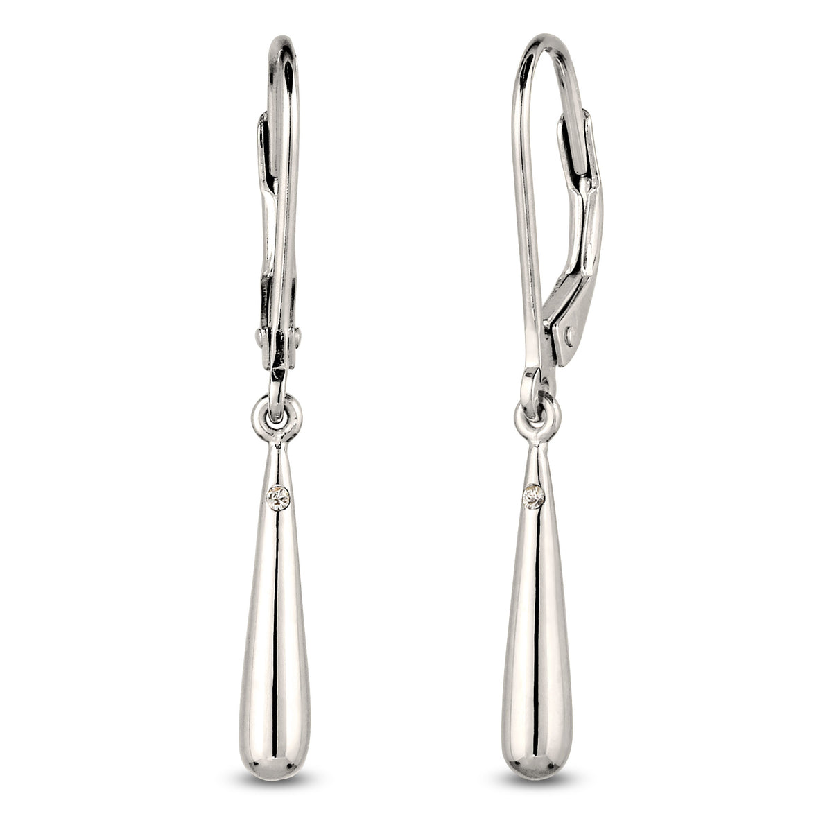 Silber - Elli | Ohrhänger Tropfen | Swarovski® Kristalle | 925 Sterling Silber