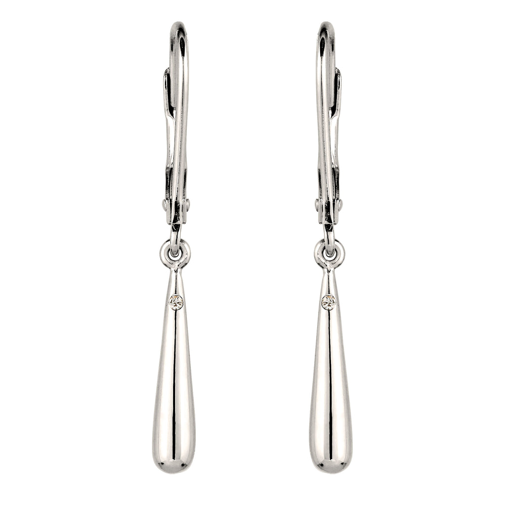 Silber - Elli | Ohrhänger Tropfen | Swarovski® Kristalle | 925 Sterling Silber