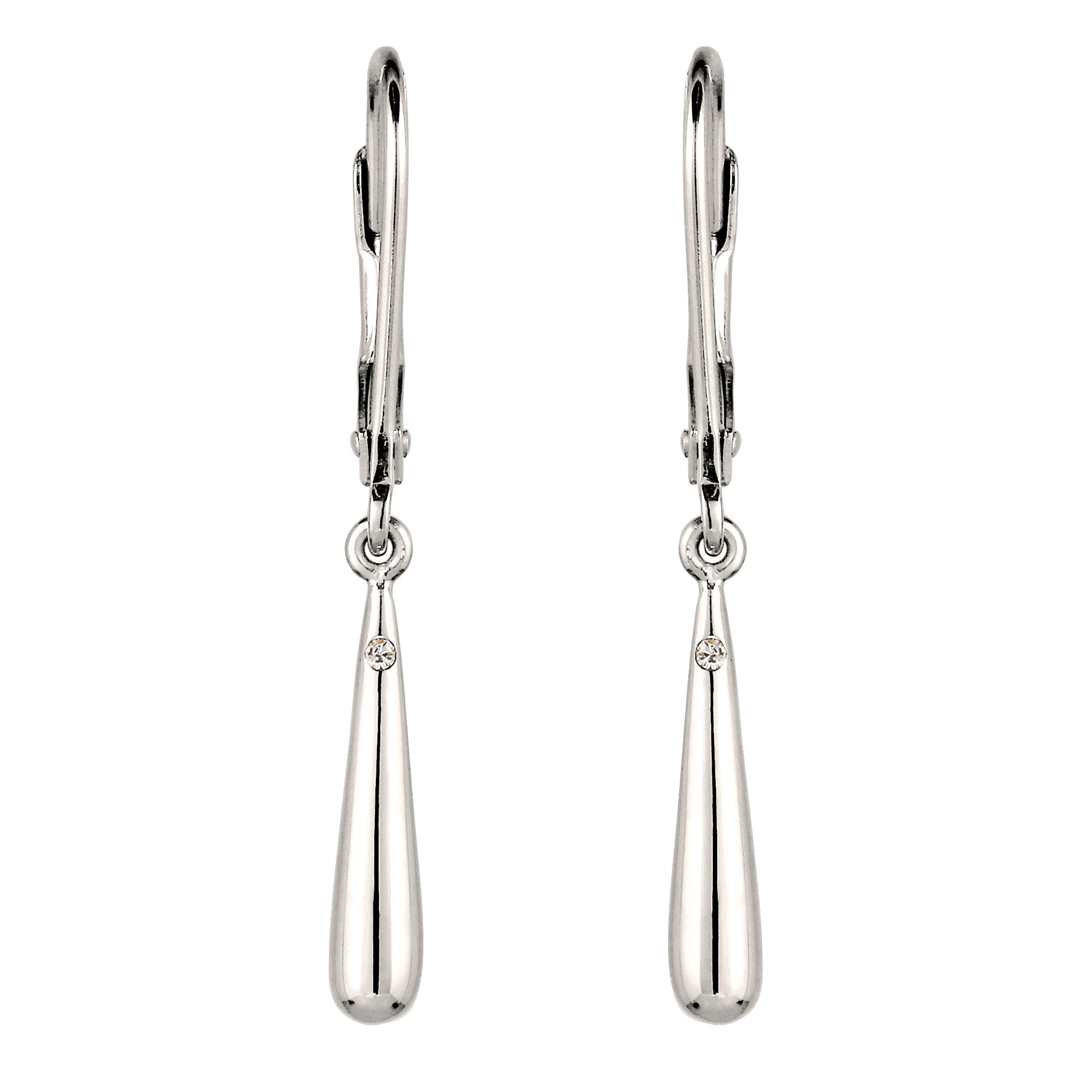 Silber - Elli | Ohrhänger Tropfen | Swarovski® Kristalle | 925 Sterling Silber