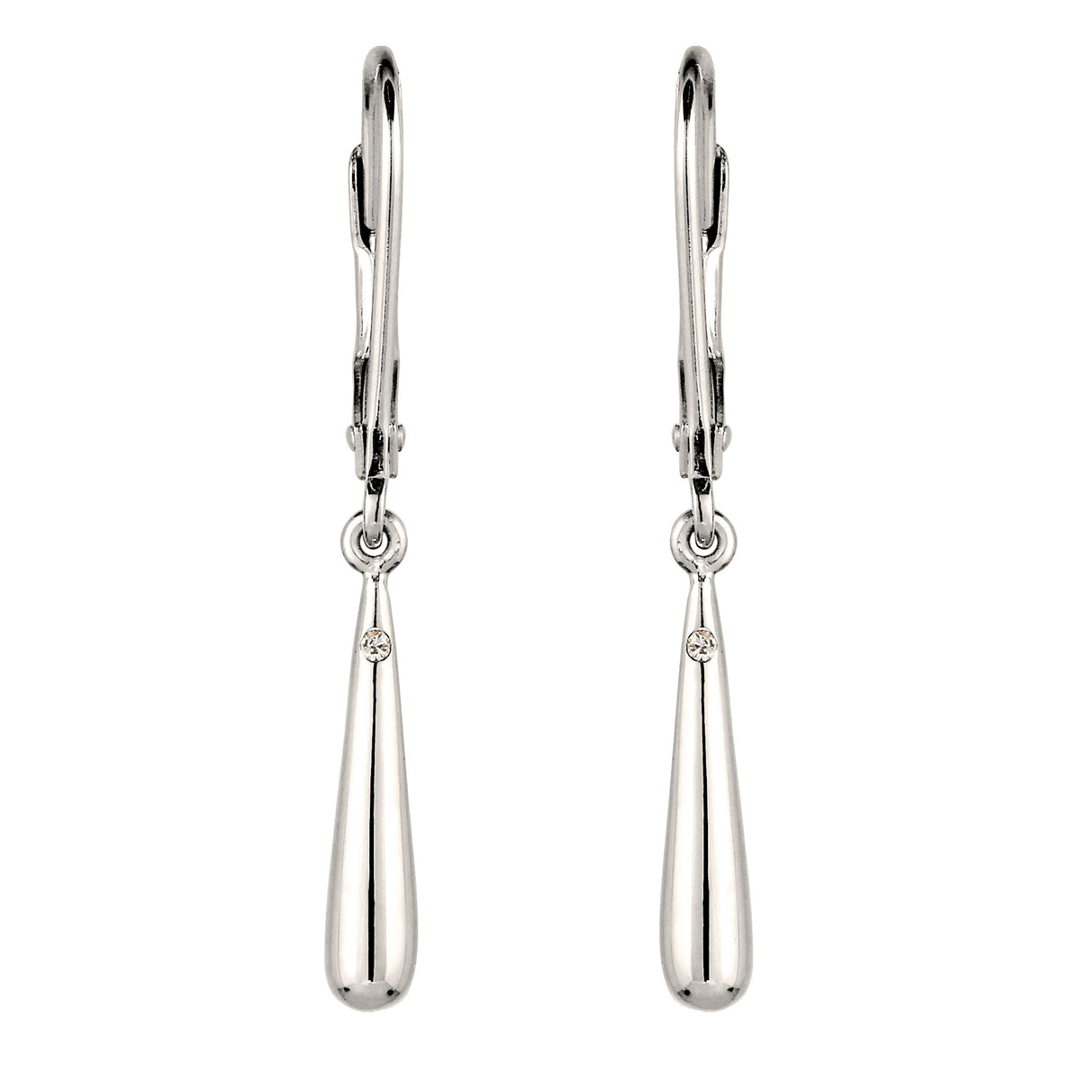 Silber - Elli | Ohrhänger Tropfen | Swarovski® Kristalle | 925 Sterling Silber