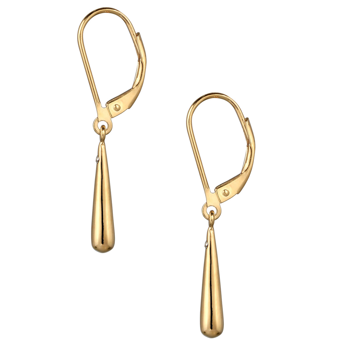 Gold - Elli | Ohrhänger Tropfen | Swarovski Kristalle | 925 Sterling Silber vergoldet