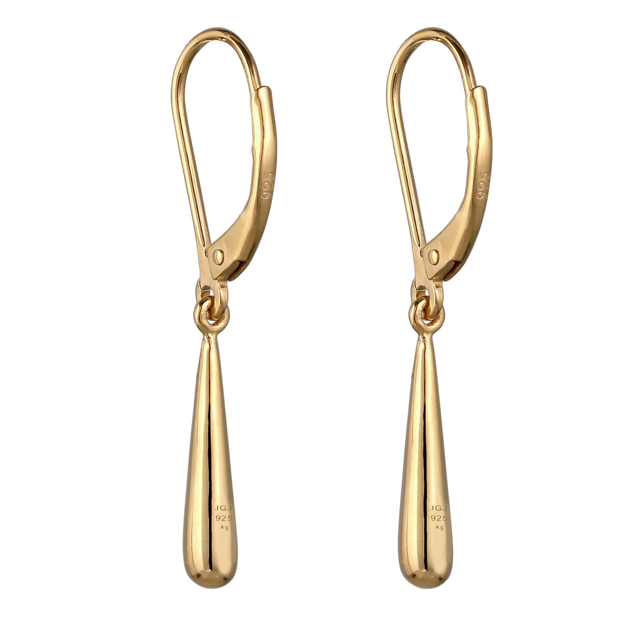 Gold - Elli | Ohrhänger Tropfen | Swarovski Kristalle | 925 Sterling Silber vergoldet
