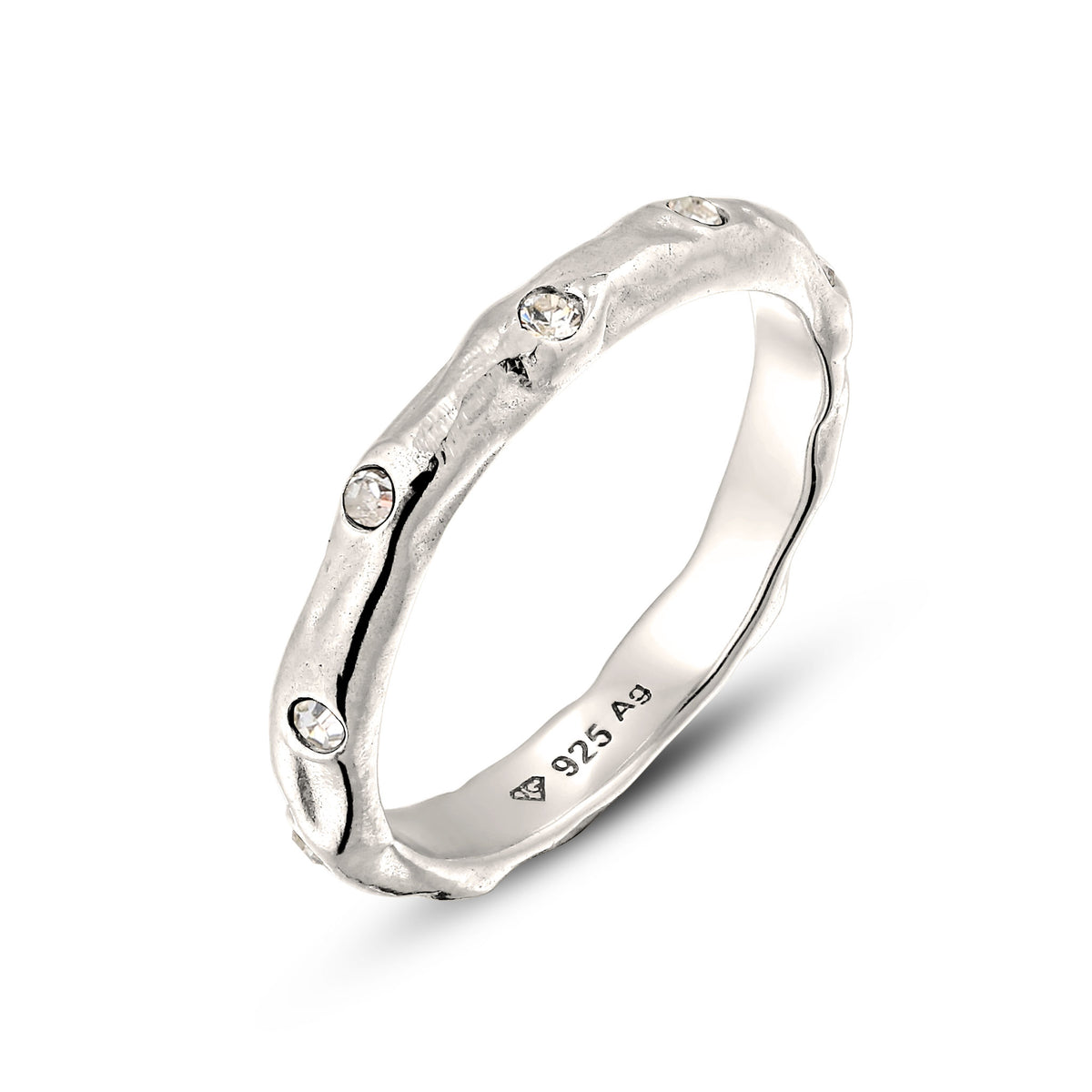 Silber - Elli | Ring | Swarovski® Kristalle (Weiß) | 925 Sterling Silber