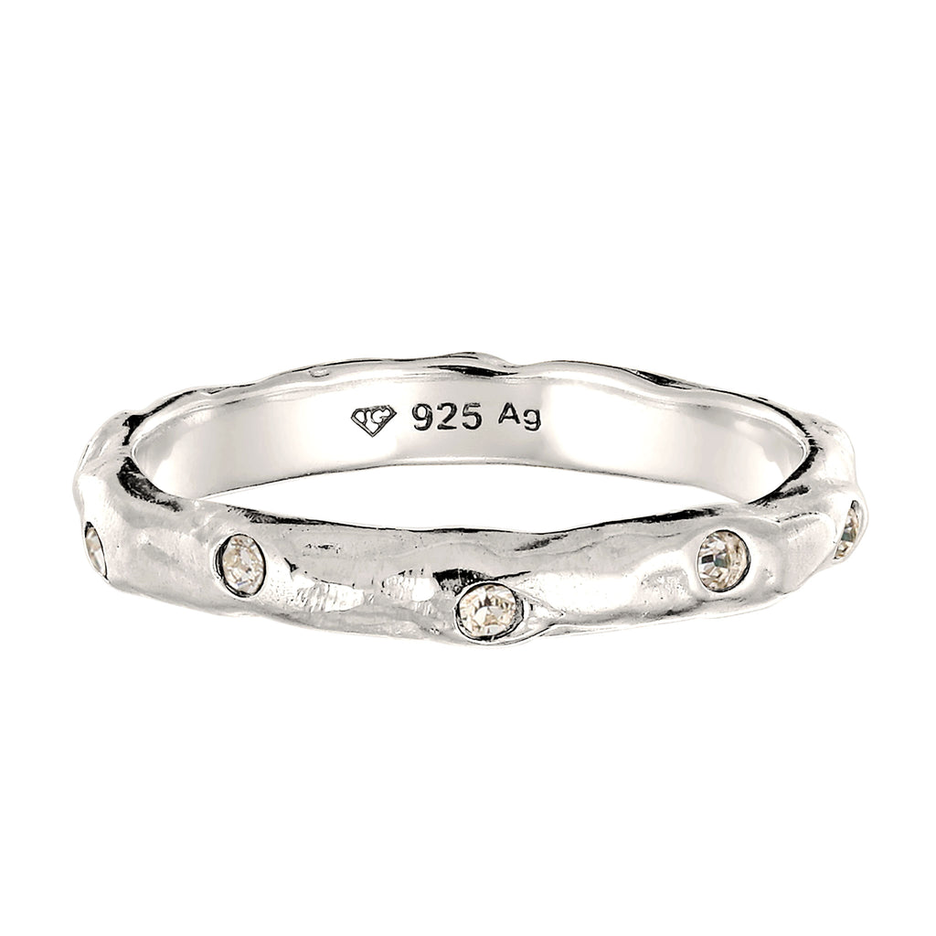 Silber - Elli | Ring | Swarovski® Kristalle (Weiß) | 925 Sterling Silber