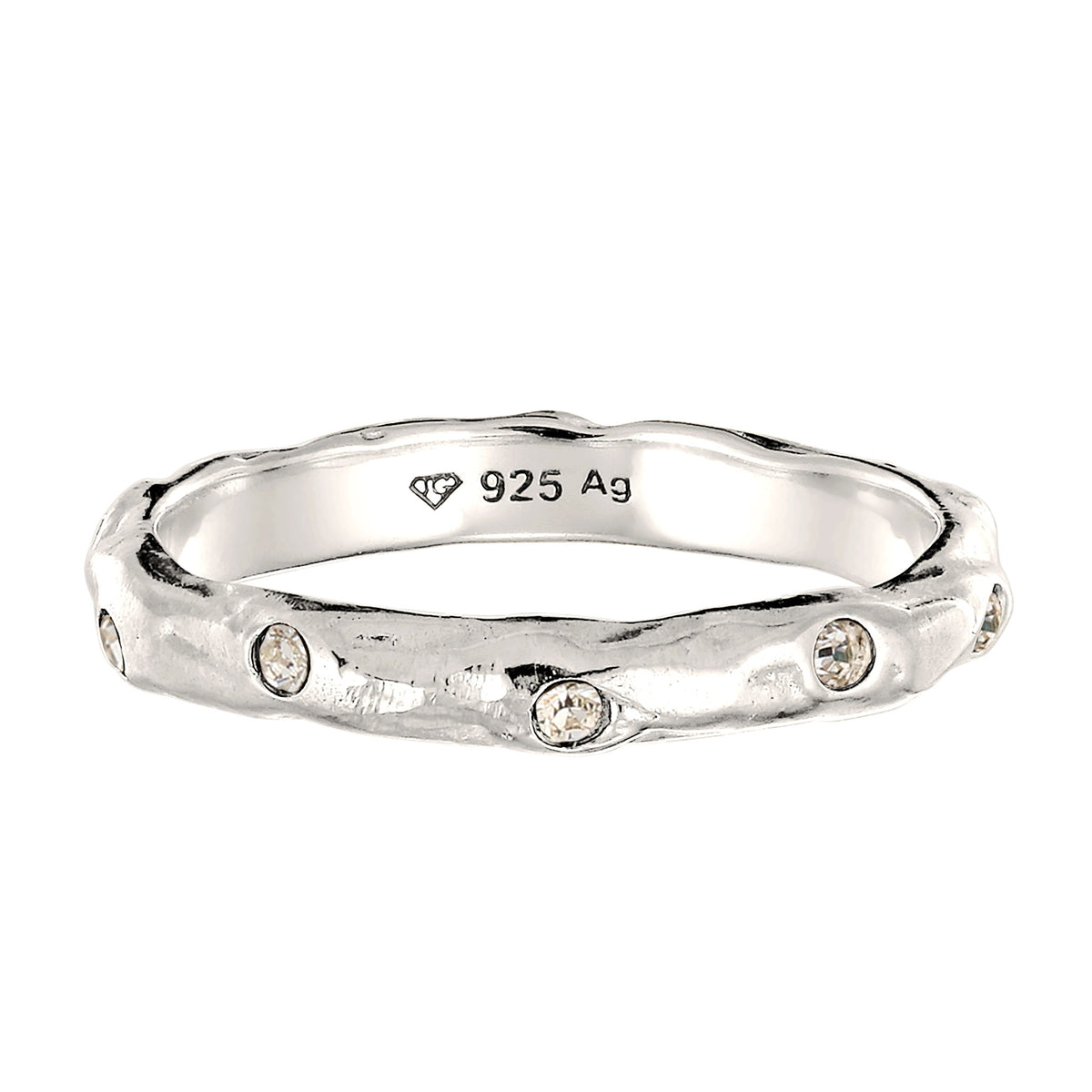 Silber - Elli | Ring | Swarovski® Kristalle (Weiß) | 925 Sterling Silber
