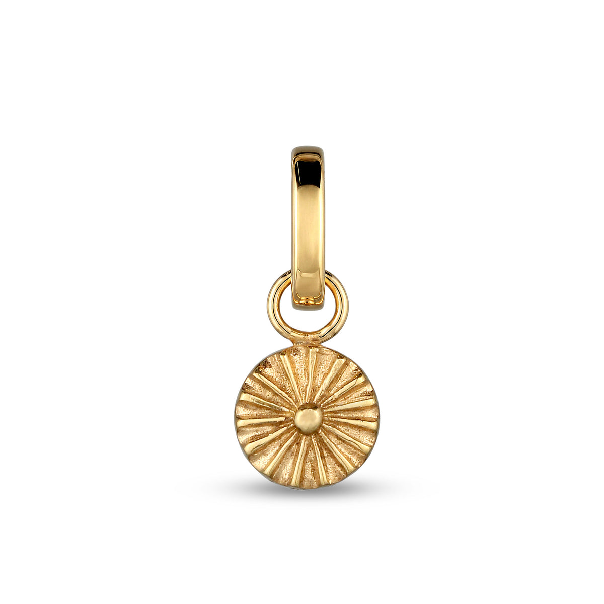 Gold - Elli | Charm Ornament Sonne | 925 Sterling Silber vergoldet