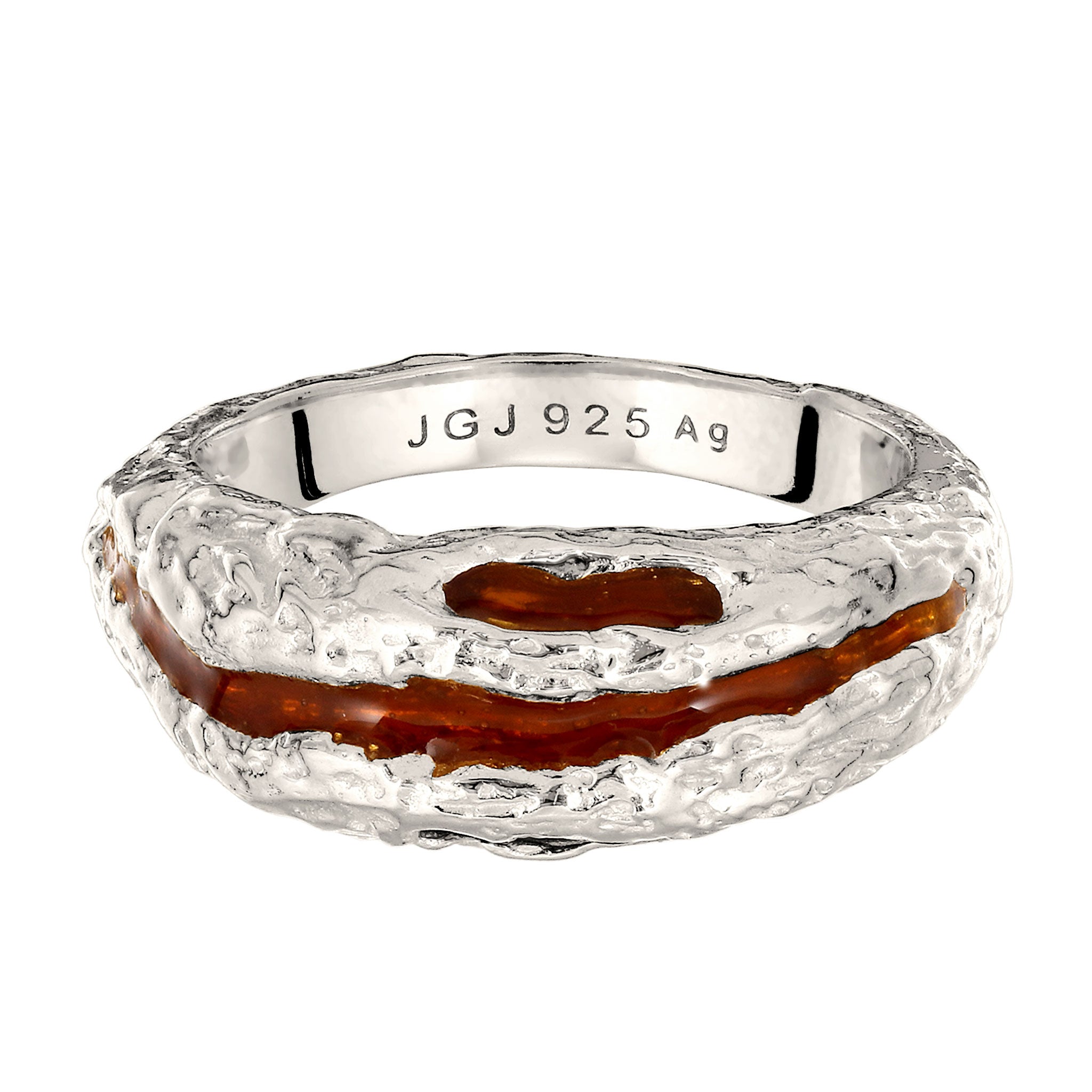 Silber - Elli | Ring Organic Enamel Gelb | 925 Sterling Silber