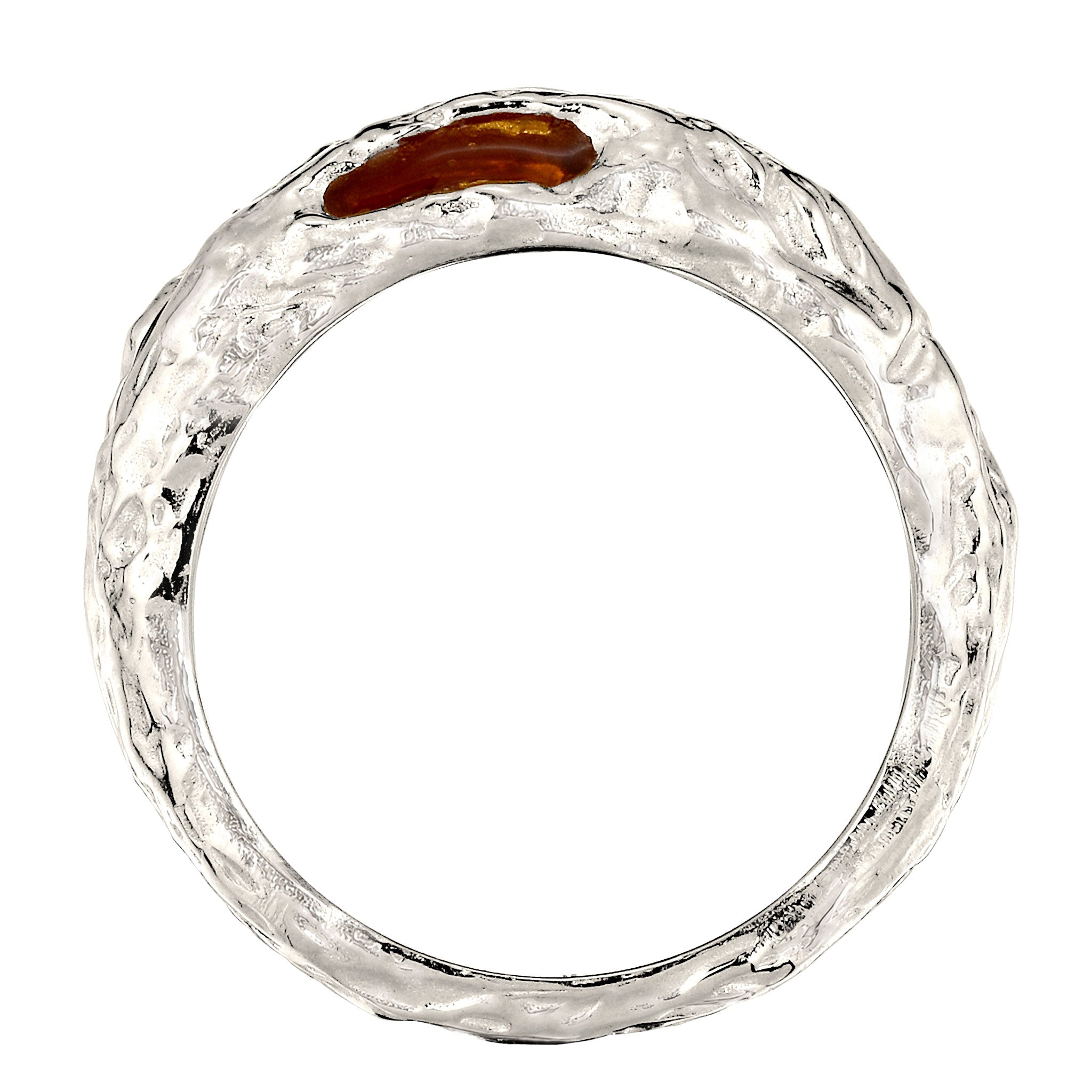 Silber - Elli | Ring Organic Enamel Gelb | 925 Sterling Silber