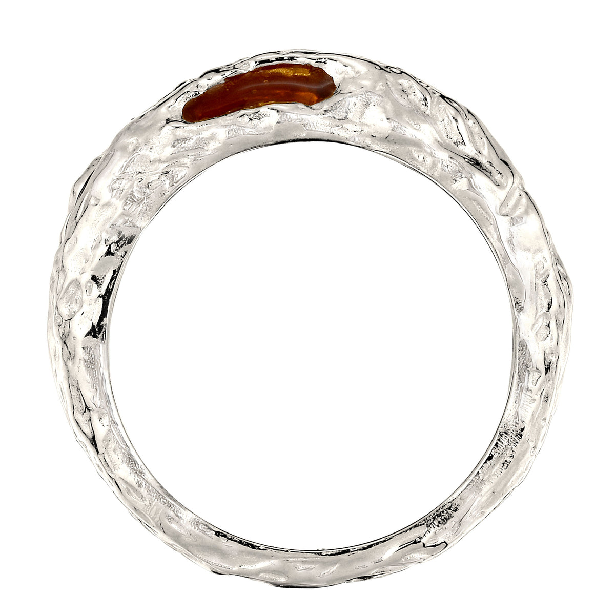 Silber - Elli | Ring Organic Enamel Gelb | 925 Sterling Silber