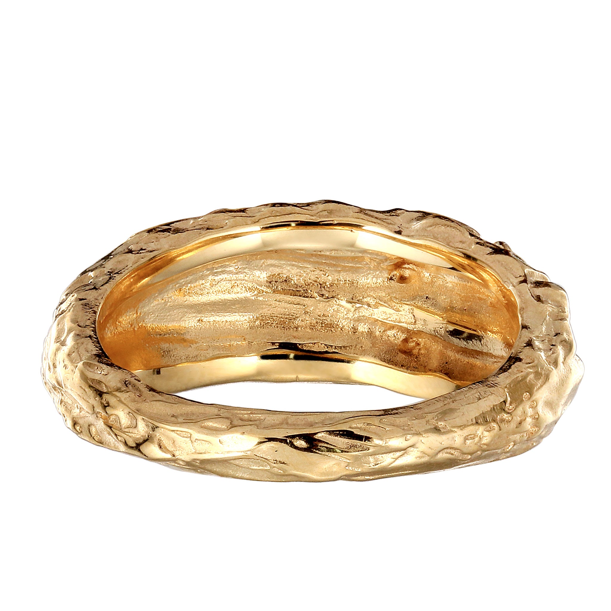 Gold - Elli | Ring Organic Enamel Schwarz | 925 Sterling Silber vergoldet