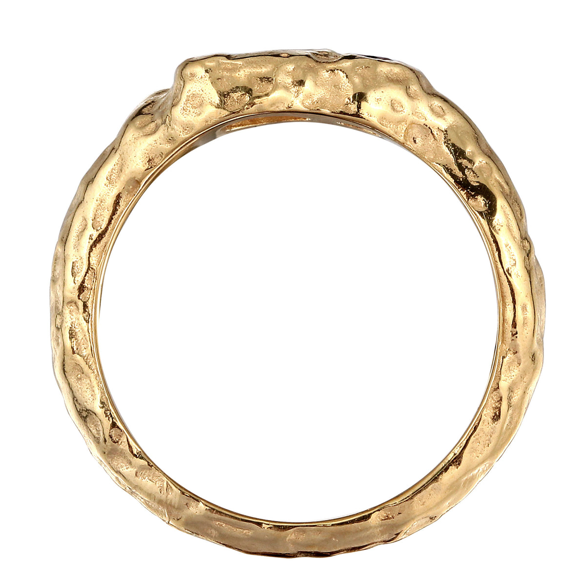 Gold - Elli | Granat & Zirkonia (Dunkelrot & Weiß) | 925 Sterling Silber vergoldet