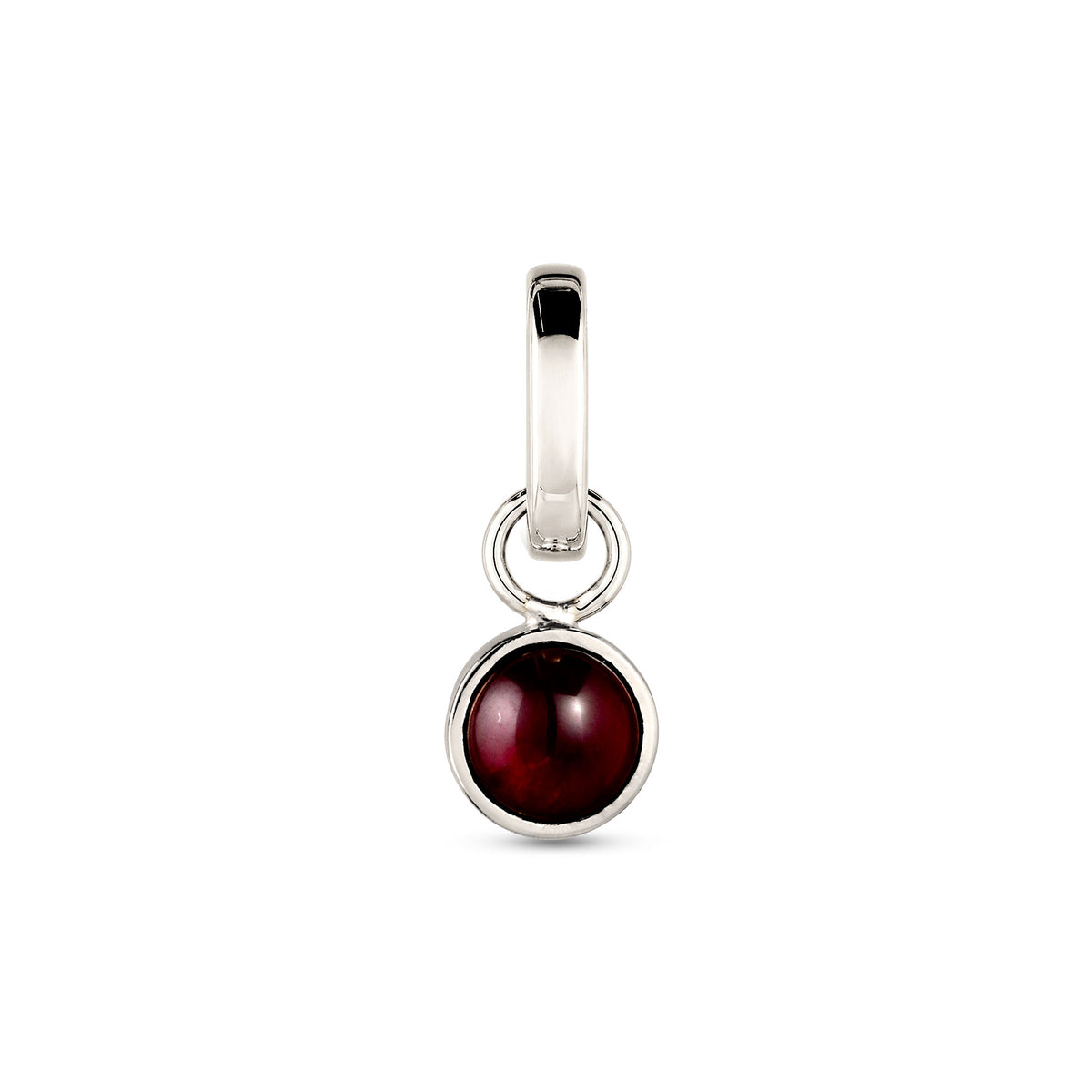 Silber - Elli | Anhänger | Granat Dunkelrot | 925 Sterling Silber