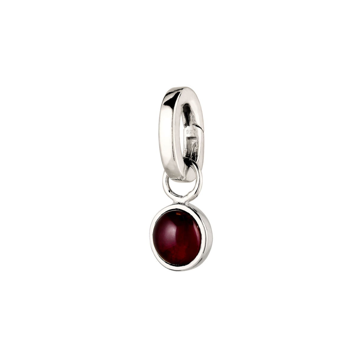 Silber - Elli | Anhänger | Granat Dunkelrot | 925 Sterling Silber