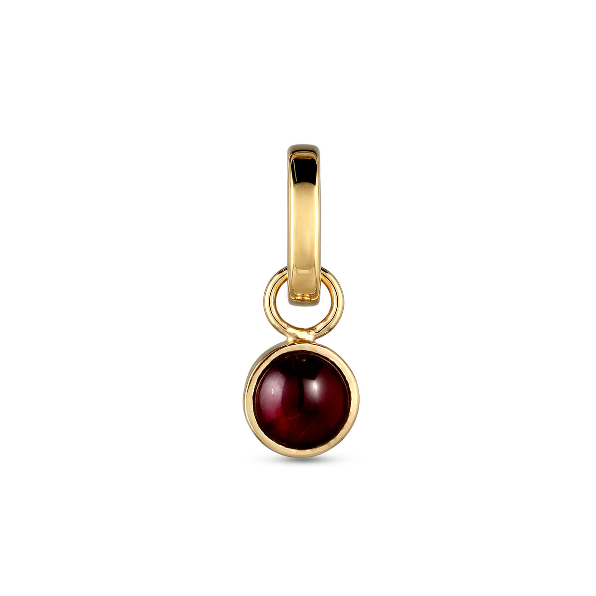 Gold - Elli | Anhänger | Granat Dunkelrot | 925 Sterling Silber vergoldet