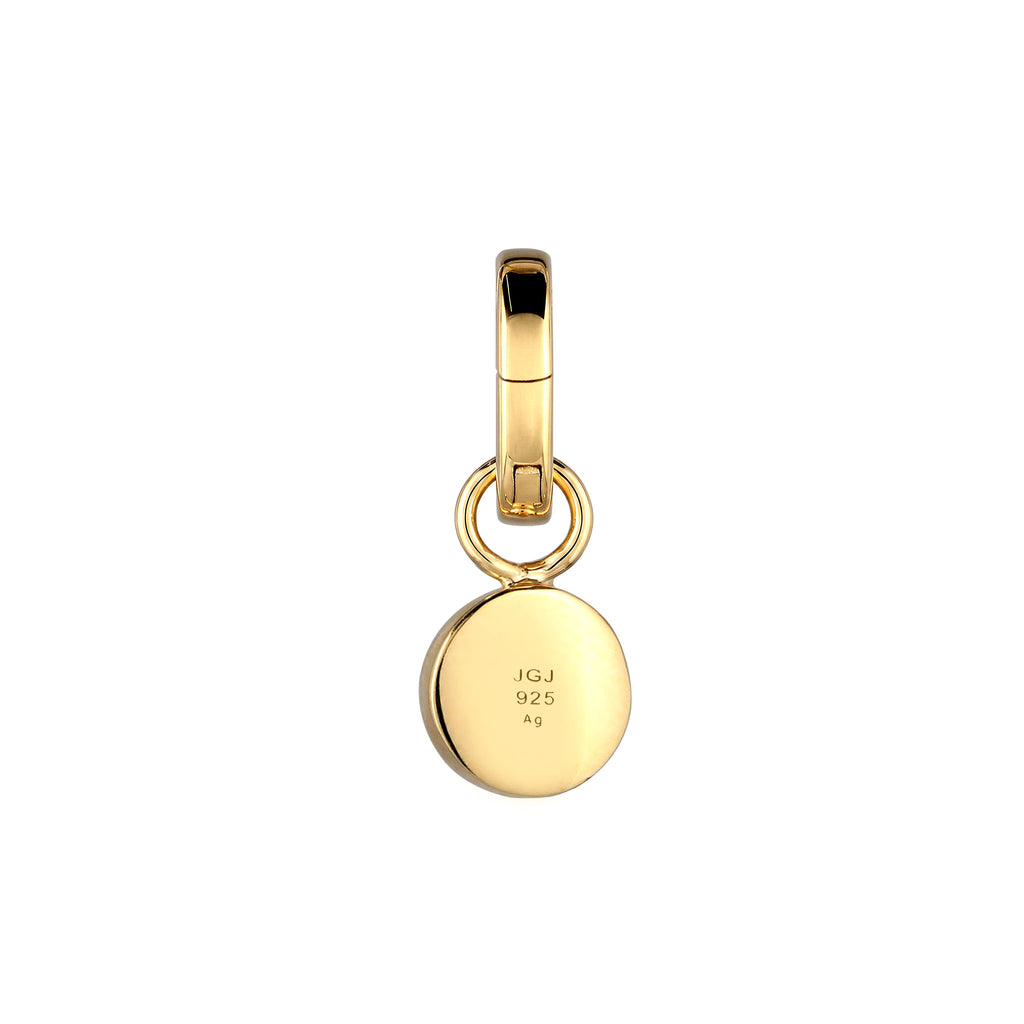 Gold - Elli | Anhänger | Granat Dunkelrot | 925 Sterling Silber vergoldet