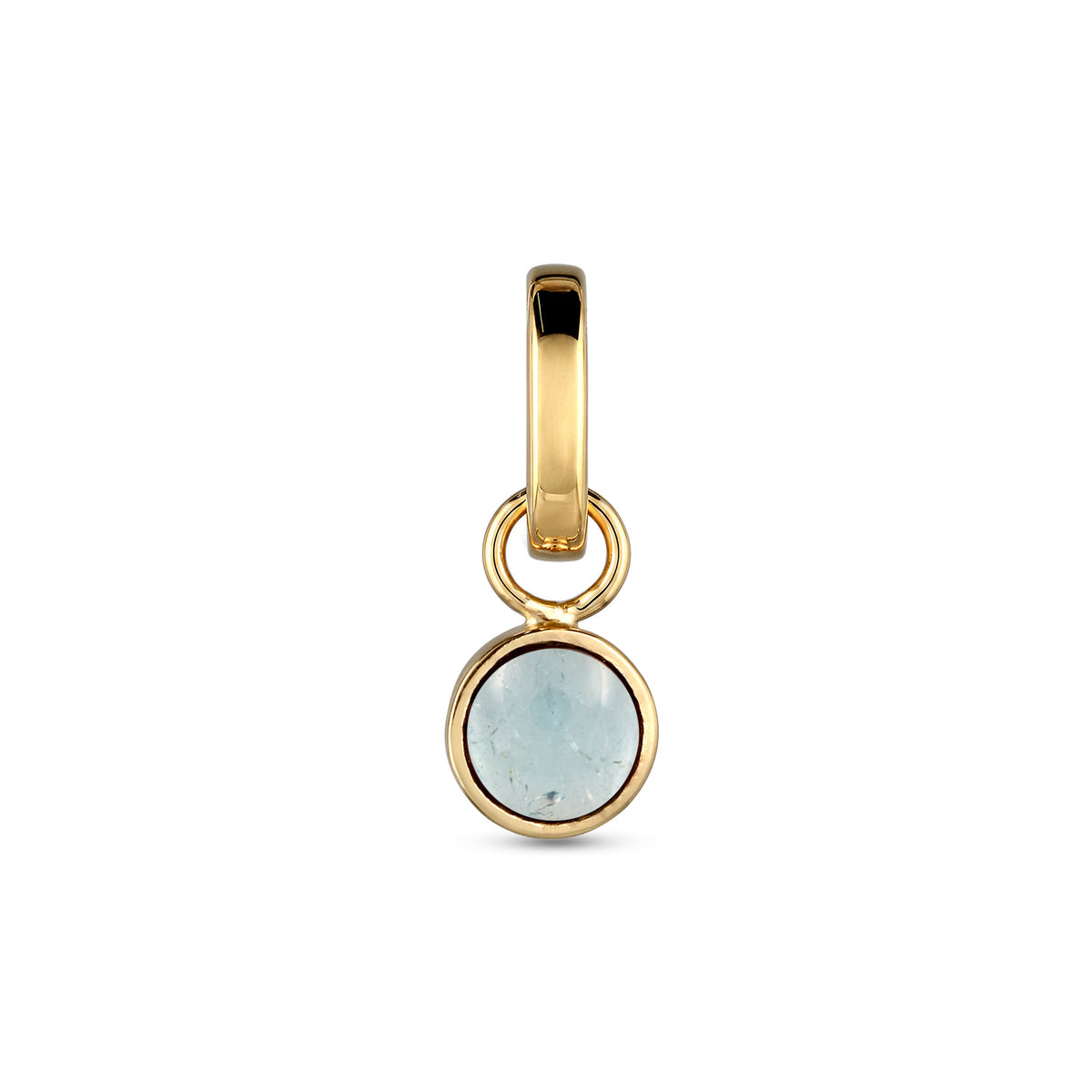 Gold - Elli | Anhänger | Aquamarin Hellblau | 925 Sterling Silber vergoldet