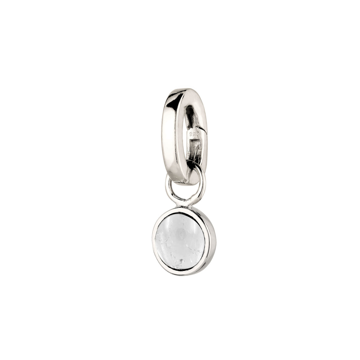 Silber - Elli | Anhänger | Bergkristall Weiß | 925 Sterling Silber
