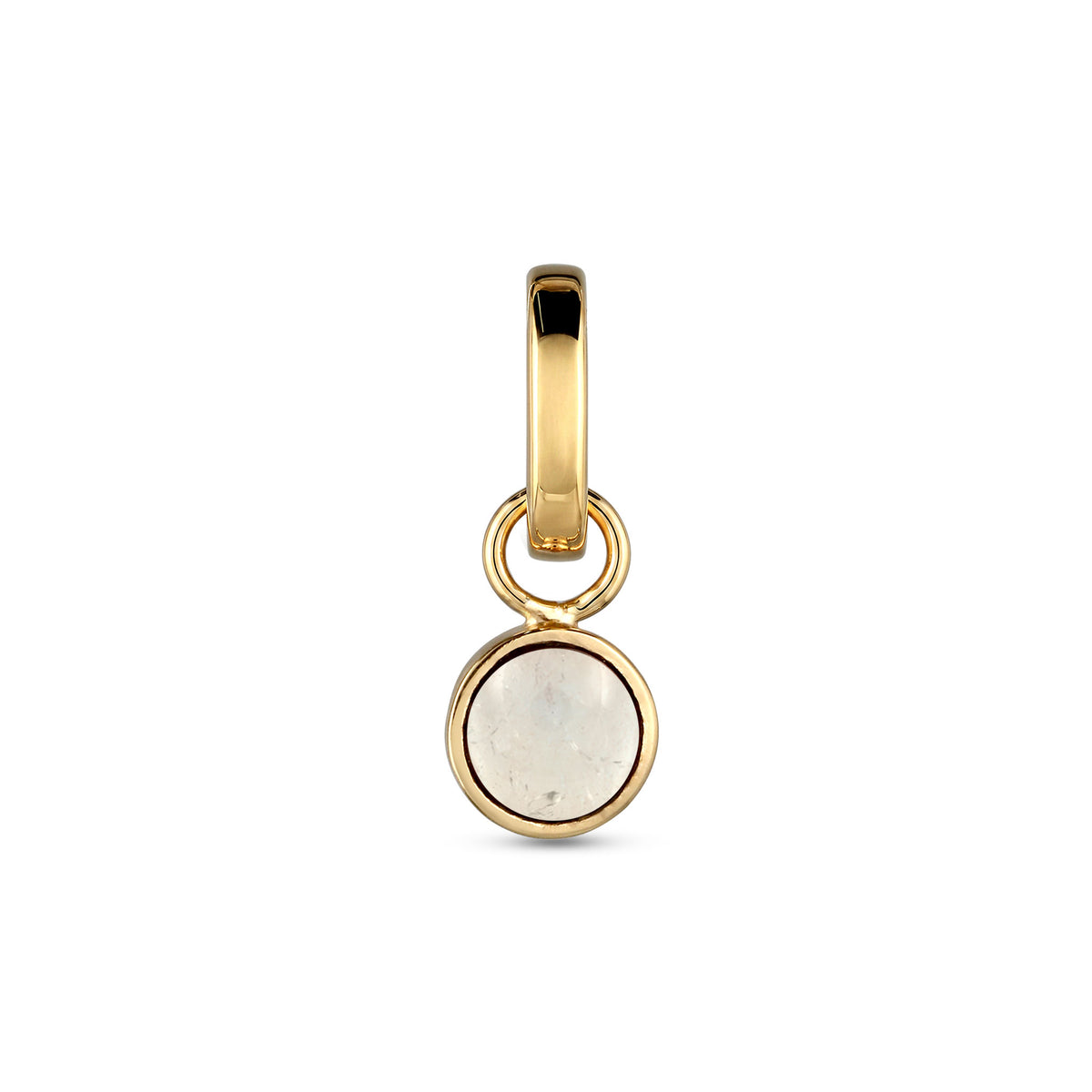 Gold - Elli | Anhänger | Bergkristall Weiß | 925 Sterling Silber vergoldet