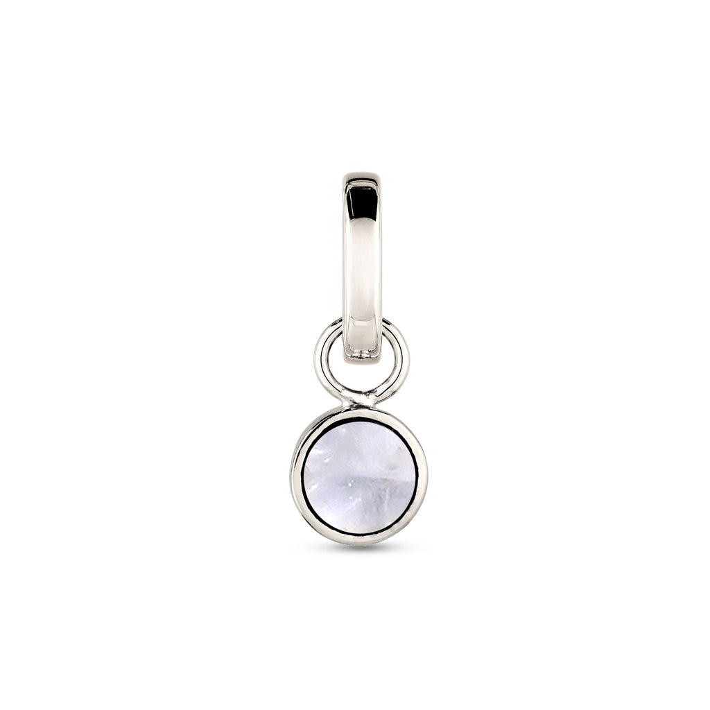 Silber - Elli | Anhänger | Mondstein (Weiß) | 925 Sterling Silber