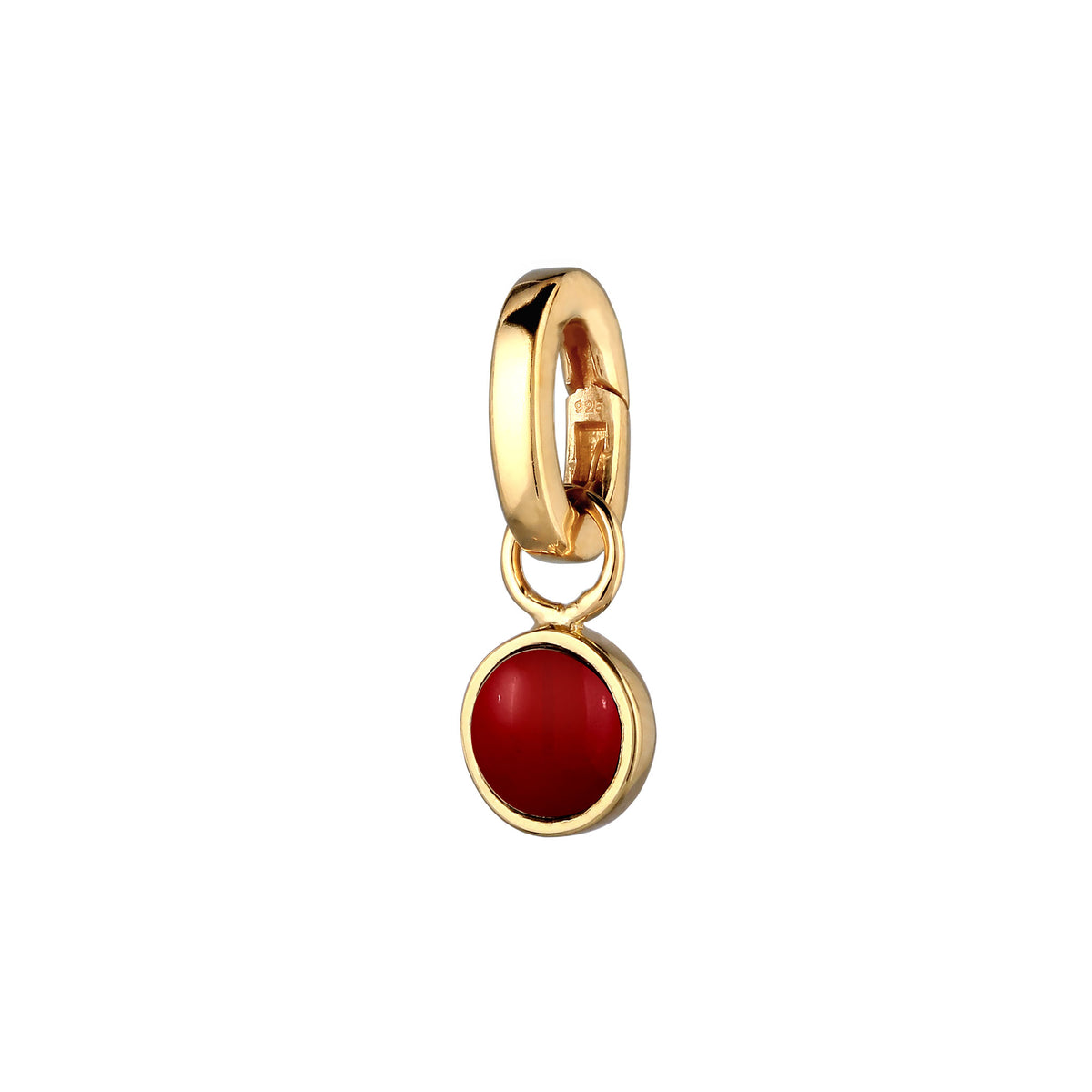 Gold - Elli | Anhänger | Cornelian Orange | 925 Sterling Silber vergoldet