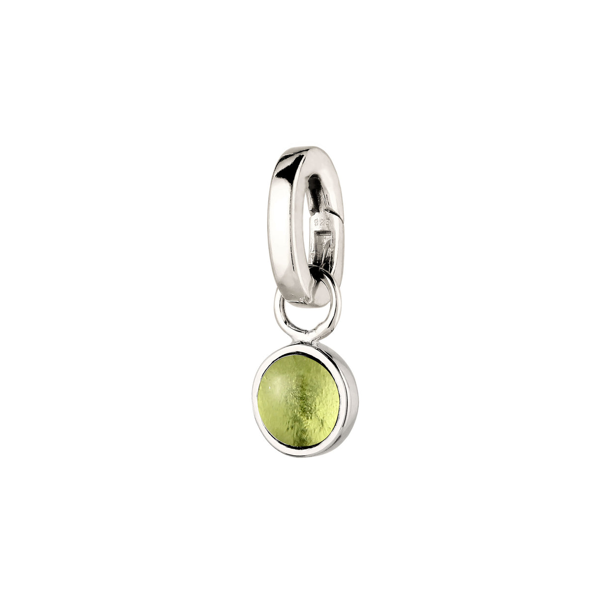 Silber - Elli | Anhänger mit Stein | Peridot Hellgrün | 925 Sterling Silber