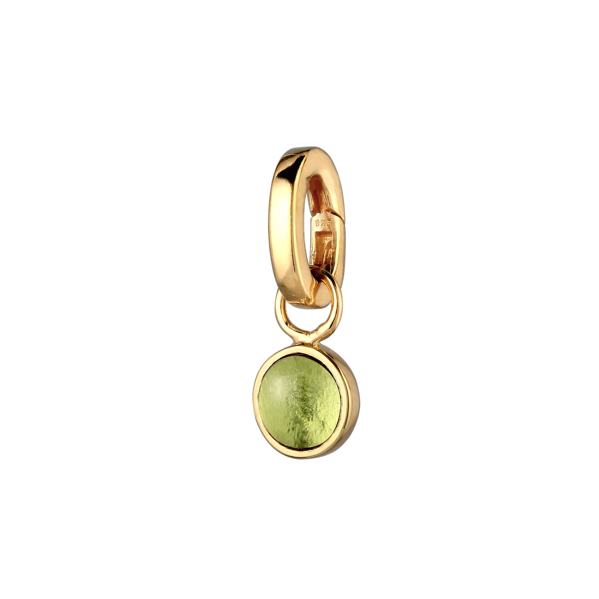 Gold - Elli | Anhänger | Peridot Hellgrün | 925 Sterling Silber vergoldet