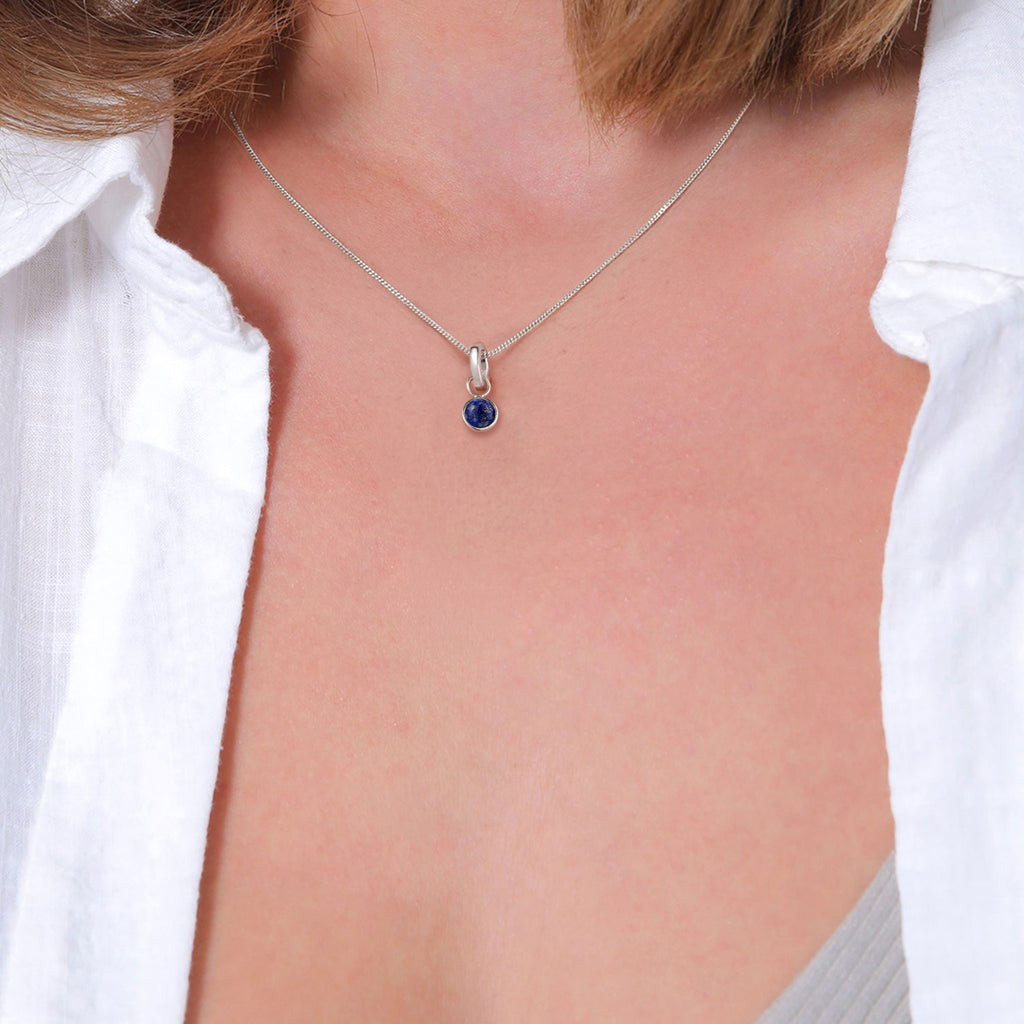 Silber - Elli | Anhänger | Lapislazuli Blau | 925 Sterling Silber
