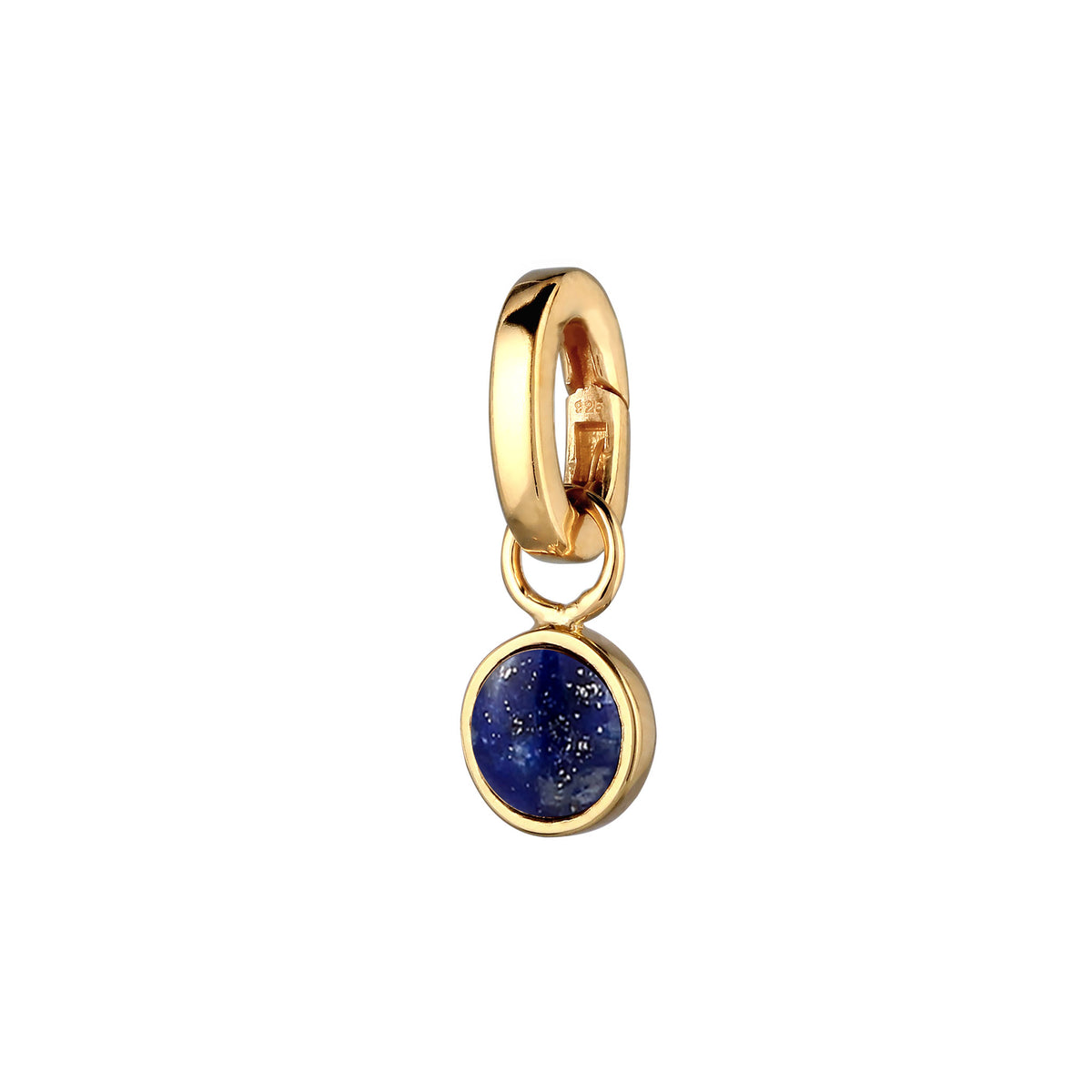 Gold - Elli | Anhänger | Lapislazuli Blau | 925 Sterling Silber vergoldet