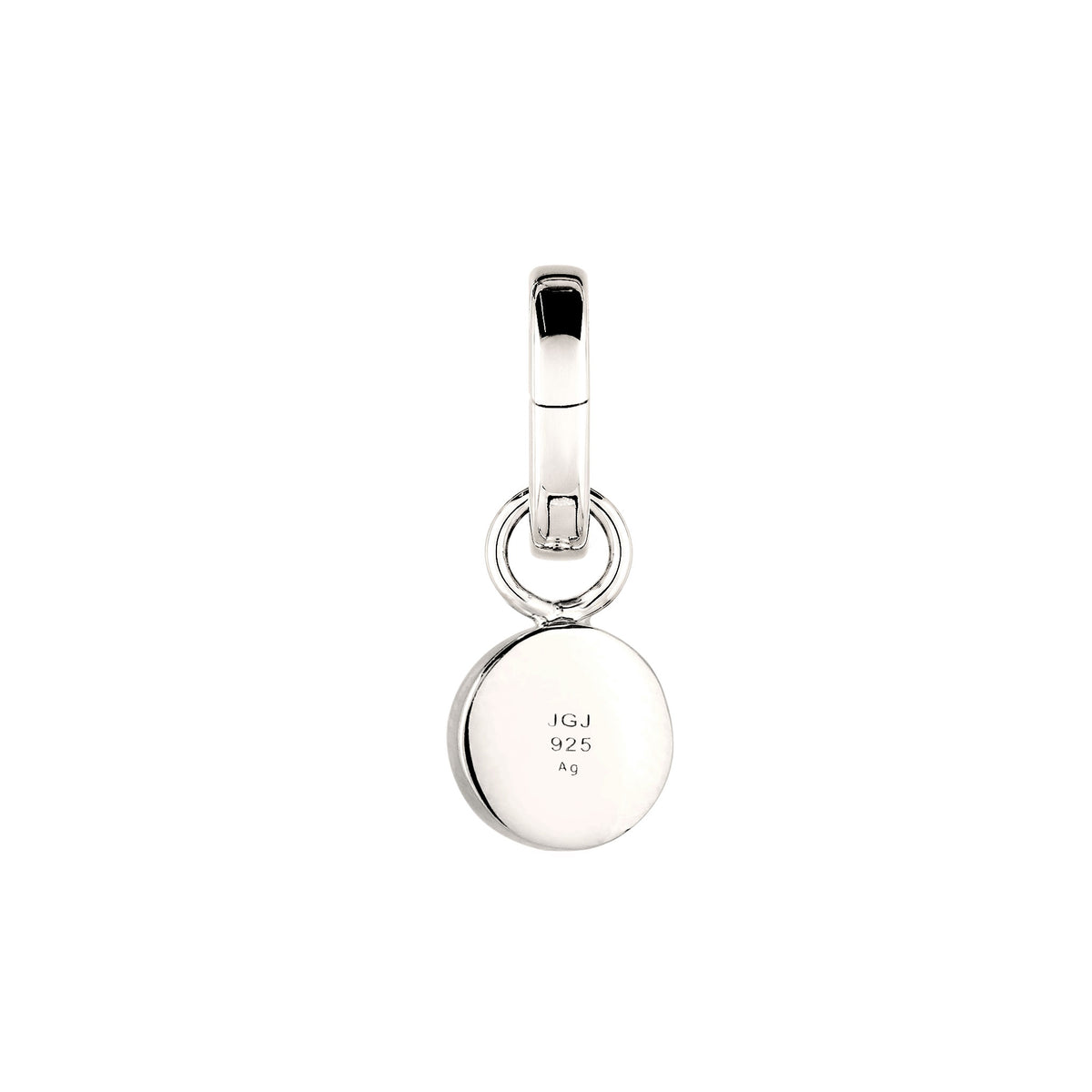 Silber - Elli | Anhänger | Synthetischer Opal Weiß | 925 Sterling Silber