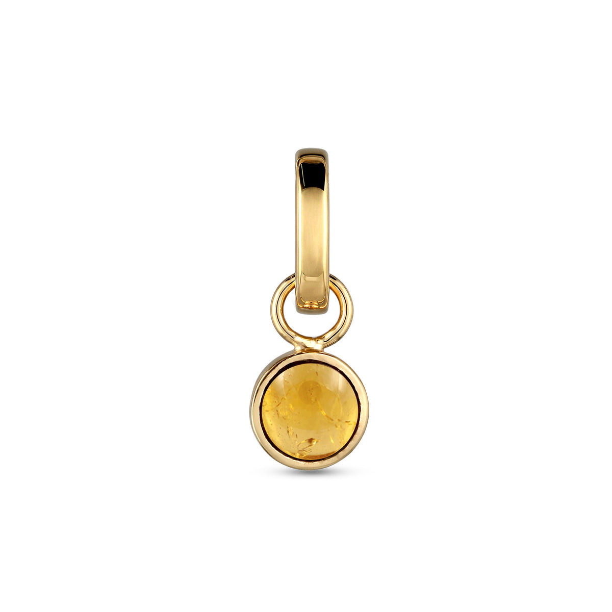 Gold - Elli | Anhänger | Citrin Gelb | 925 Sterling Silber vergoldet