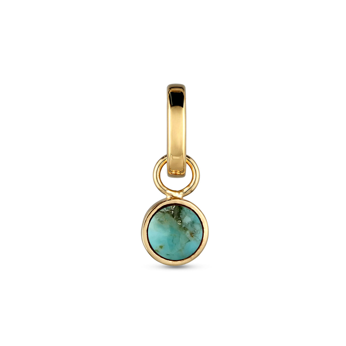 Gold - Elli | Anhänger | Howlite Türkis | 925 Sterling Silber vergoldet