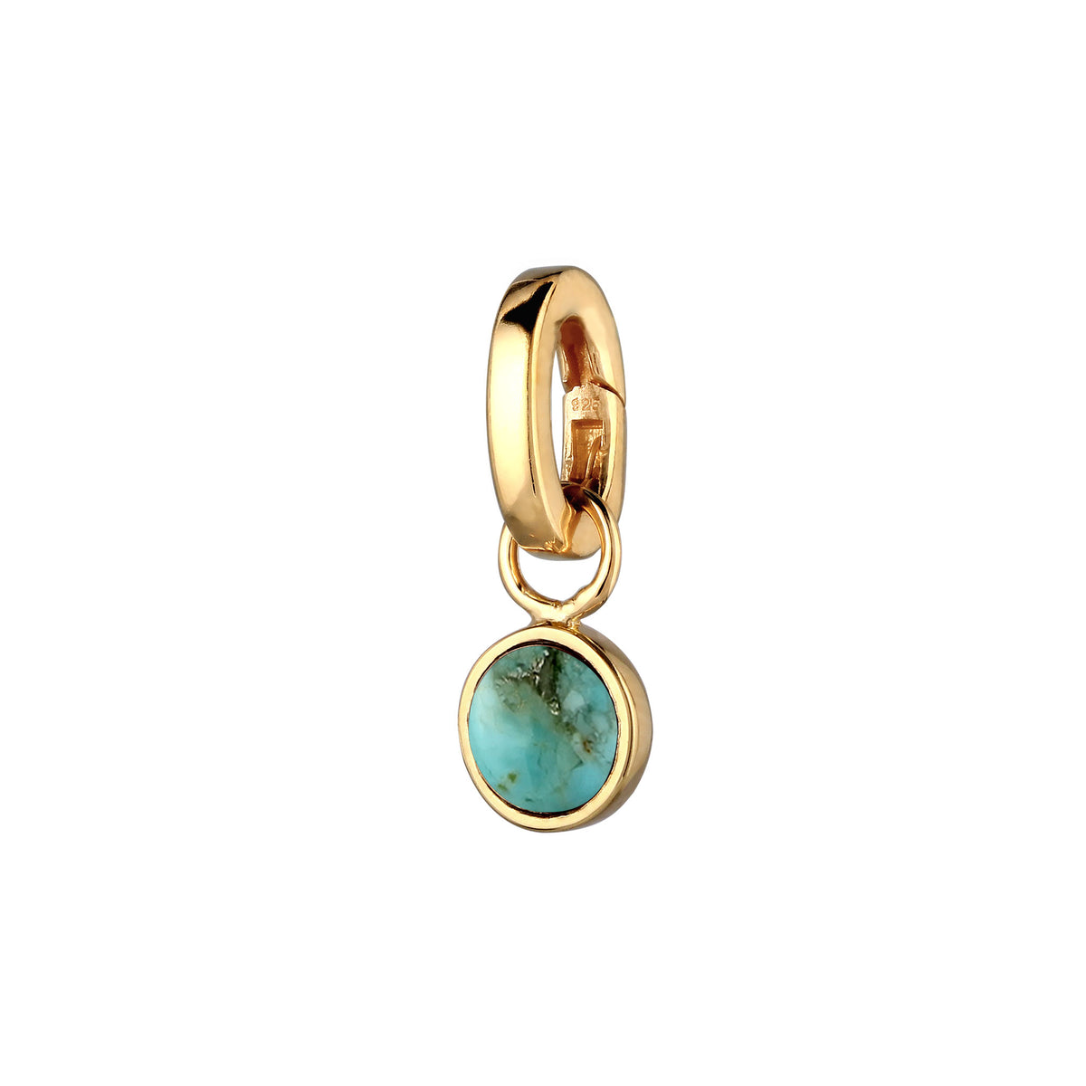 Gold - Elli | Anhänger | Howlite Türkis | 925 Sterling Silber vergoldet