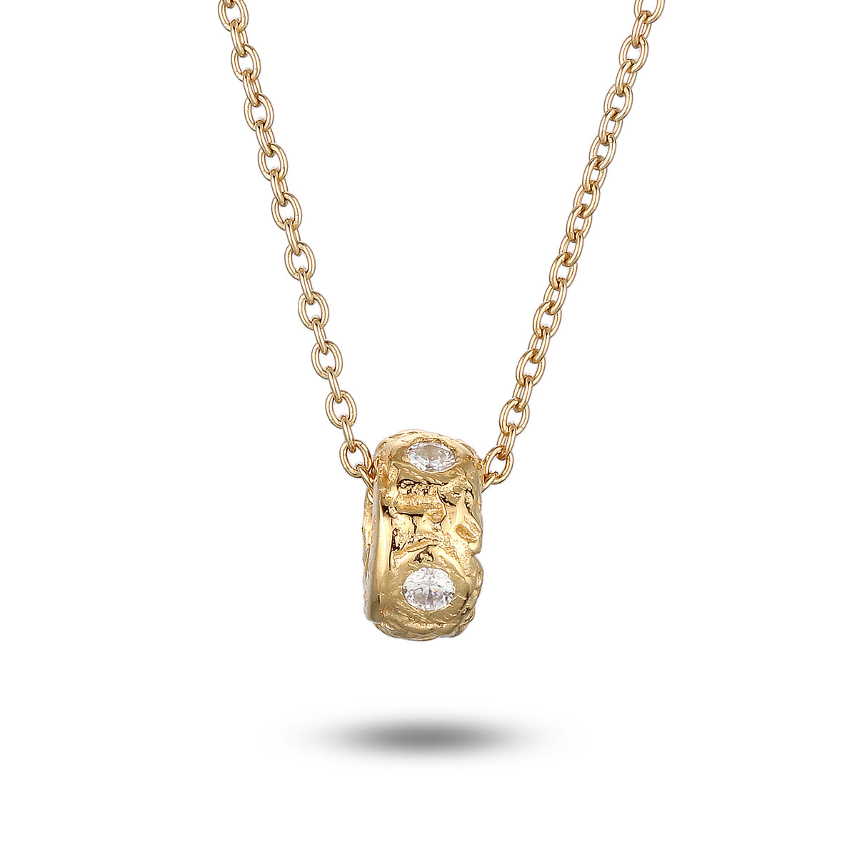 Gold - Elli | Halskette | Zirkonia (Weiß) | 925 Sterling Silber vergoldet