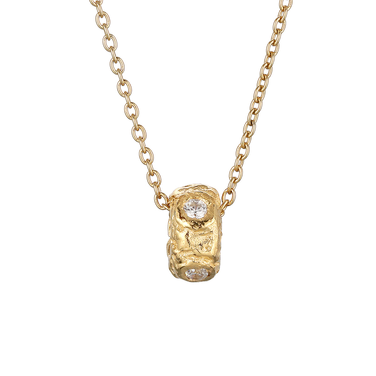 Gold - Elli | Halskette | Zirkonia (Weiß) | 925 Sterling Silber vergoldet