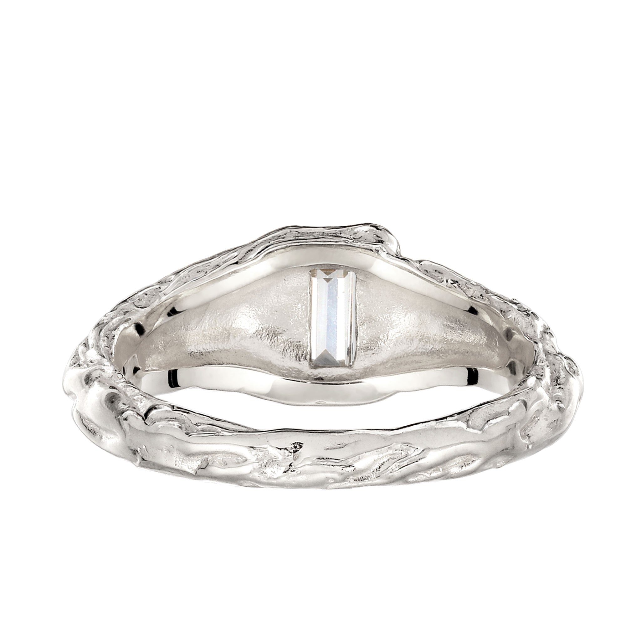 Silber - Elli | Ring Rechteck | Topas (Weiß) | 925 Sterling Silber
