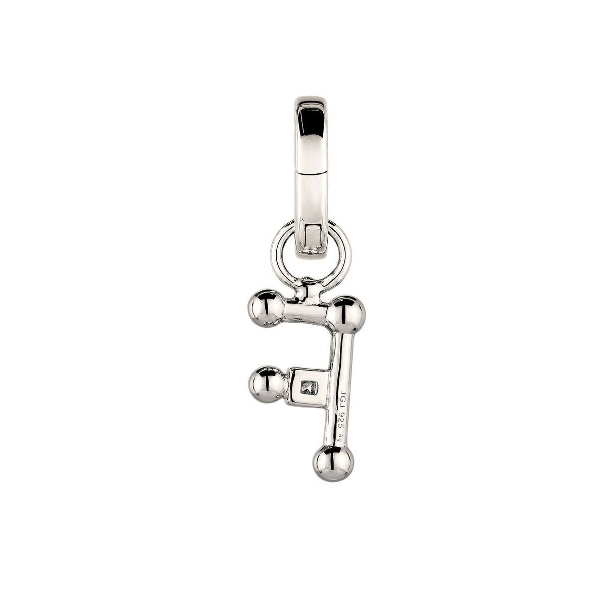 Silber - Elli | Charm Buchstabe F | Zirkonia | 925 Sterling Silber