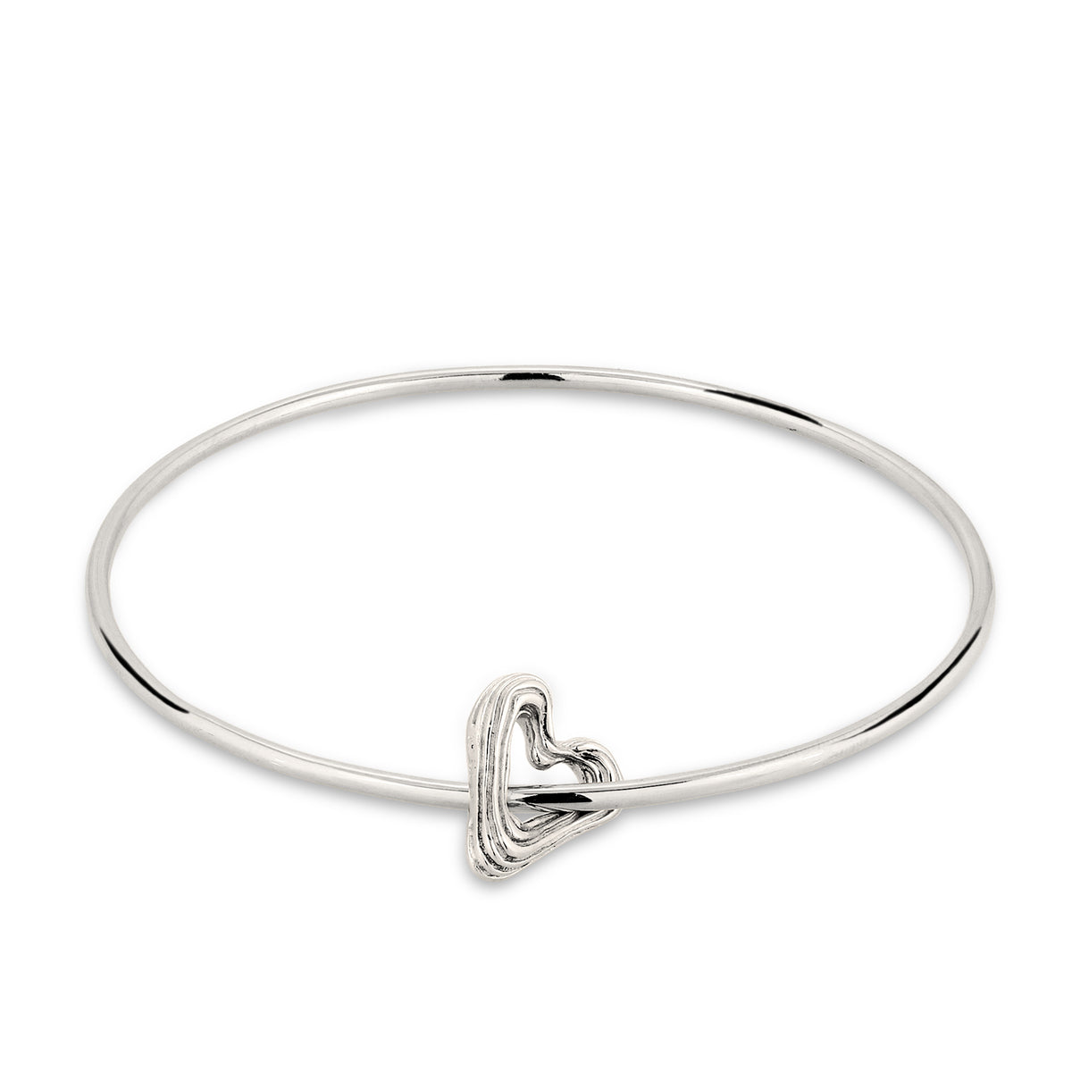 Silber - Elli | Armreif Herz Organic | Cut-Out | 925 Sterling Silber