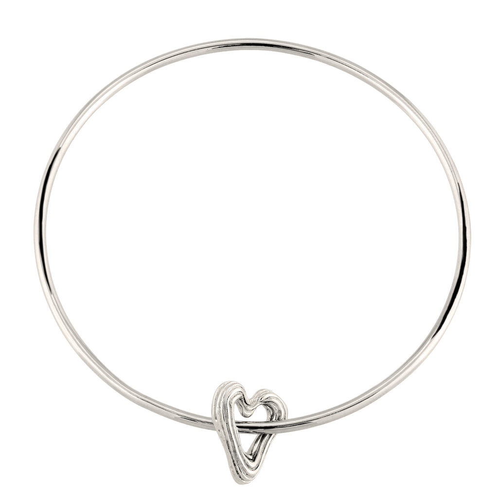 Silber - Elli | Armreif Herz Organic | Cut-Out | 925 Sterling Silber
