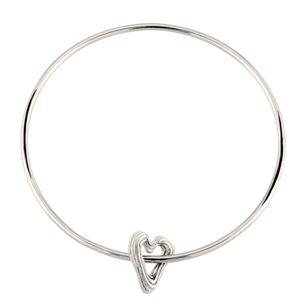 Silber - Elli | Armreif Herz Organic | Cut-Out | 925 Sterling Silber