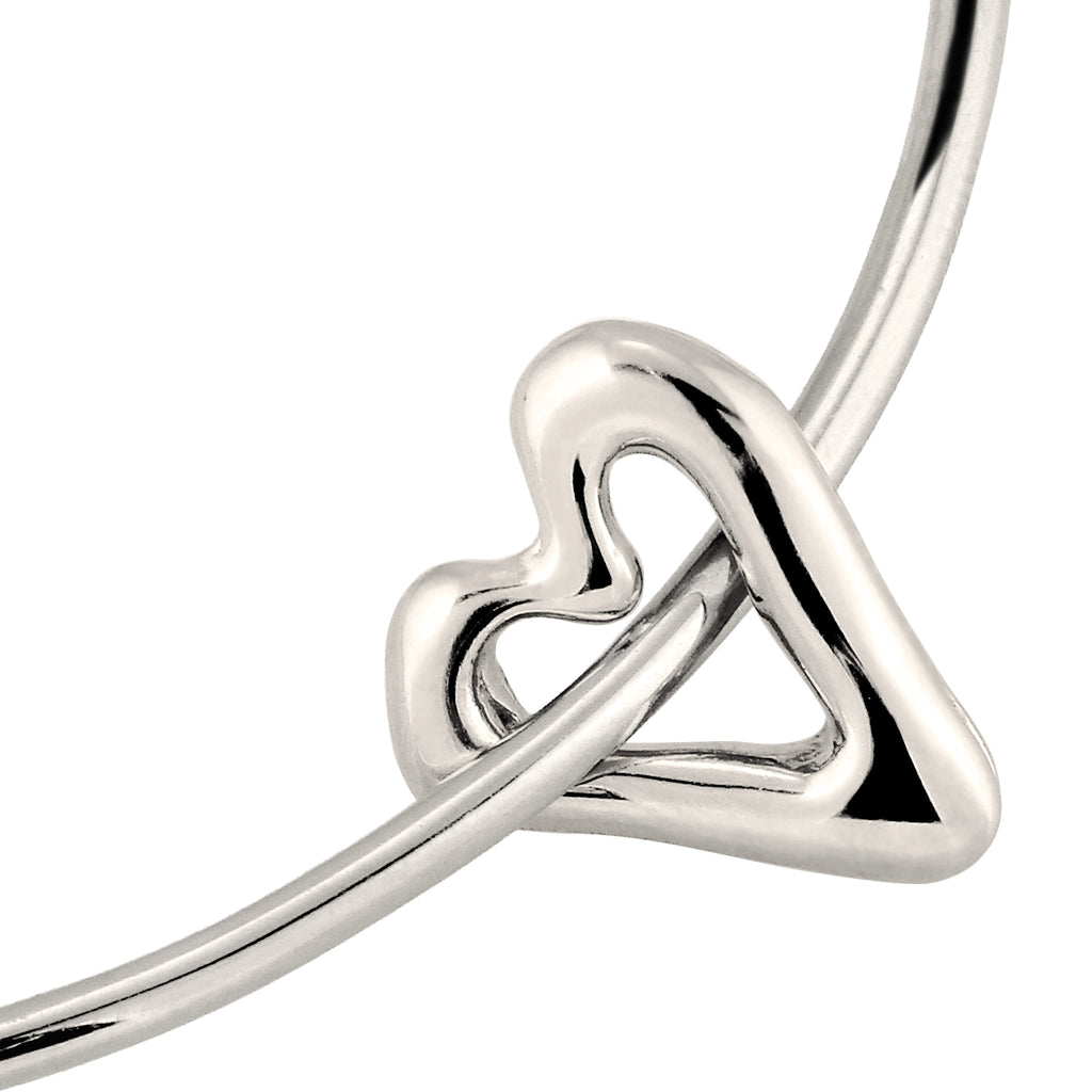 Silber - Elli | Armreif Herz Organic | Cut-Out | 925 Sterling Silber