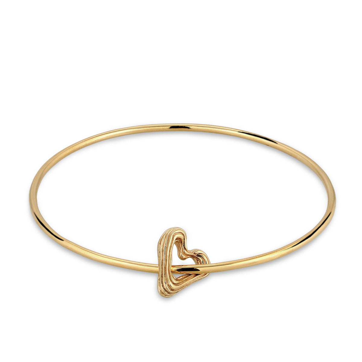 Gold - Elli | Herz Organic Cut-Out | 925 Sterling Silber vergoldet