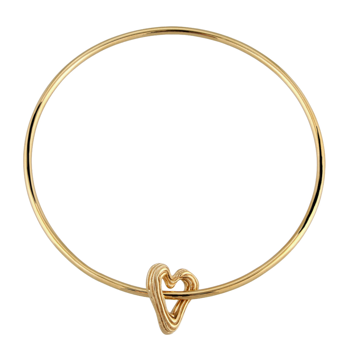Gold - Elli | Herz Organic Cut-Out | 925 Sterling Silber vergoldet